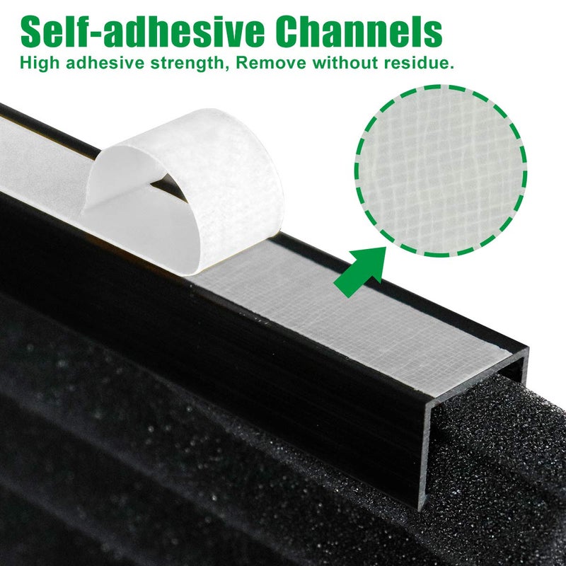 Forestchill Window Air Conditioner Insulation Foam Panels, 2 Pcs Indoor Window AC Side Foam Cover for Winter and Summer, 17 x 9 x 7/8 inch, Black - Image 5